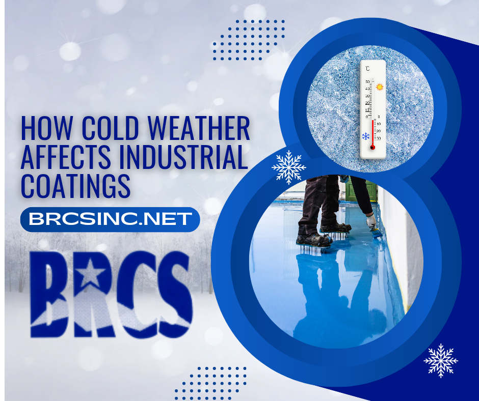 Text reads "How cold weather affect industrial coatings."