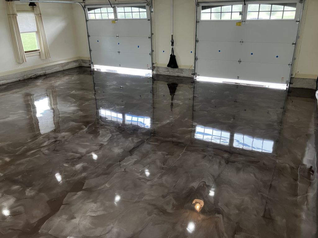 Epoxy floor upgrades for a garage